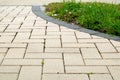 Alternating rectangular pavers