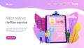 Alternative civilian service concept landing page.