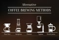 Alternative coffee brewing methods Royalty Free Stock Photo