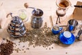 Alternative coffee brewing stuff Royalty Free Stock Photo