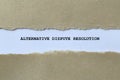 Alternative Dispute Resolution on white paper