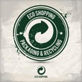 Alternative eco shopping packaging and recycling Royalty Free Stock Photo