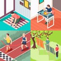 Alternative Education Isometric Design Concept