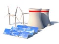 Alternative energy 3d concept