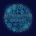Alternative energy blue illustration