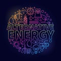 Alternative energy colorful illustration