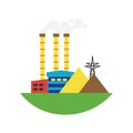 Alternative energy factory vector illustration.