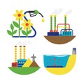 Alternative energy factory vector illustration.