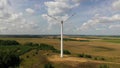 Alternative energy. Wind farm generating green energy