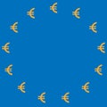 Alternative European Union flag with euro symbols