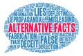 Alternative Facts Word Cloud Royalty Free Stock Photo