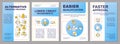 Alternative financing reasons blue brochure template