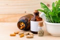 Alternative health care fresh herbal . Royalty Free Stock Photo