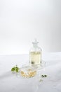 Alternative herb medicine. herbal vitamin on white background