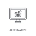 Alternative investment market linear icon. Modern outline Altern