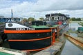 Alternative Living. Solar powered Houseboat on River Adur. Sussex. UK