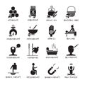 Alternative Medicine Black Icons Set