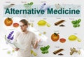 Alternative Medicine Health Herb Therapy Concept Royalty Free Stock Photo