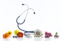 Alternative medicine herbs and stethoscope Royalty Free Stock Photo