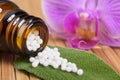 Alternative medicine with homeopathic pills Royalty Free Stock Photo