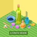 Alternative Medicine Isometric Composition