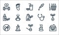 alternative medicine line icons. linear set. quality vector line set such as bb cream, herb, no food, hot stones, candle, Royalty Free Stock Photo