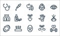 alternative medicine line icons. linear set. quality vector line set such as fitness, face mask, leech, pills, acupuncture,