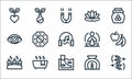 alternative medicine line icons. linear set. quality vector line set such as massage, fish, cupping, aromatherapy, hydrotherapy,