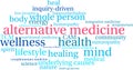 Alternative Medicine Word Cloud Royalty Free Stock Photo