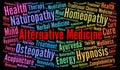 Alternative medicine word cloud