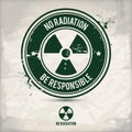 Alternative no radiation stamp Royalty Free Stock Photo