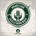 Alternative organic flour stamp Royalty Free Stock Photo