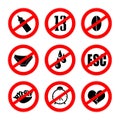 Alternative prohibition signs Royalty Free Stock Photo