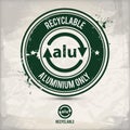 Alternative recyclable alu stamp
