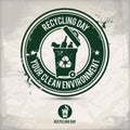 Alternative recycling day stamp Royalty Free Stock Photo