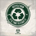 Alternative recycling emblem stamp Royalty Free Stock Photo