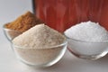 Alternative sweeteners and sugar substitutes - coconut bud sugar, xylitol, cane sugar