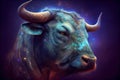 alternative symbolic representation of the horoscope sign Taurus in the twelve zodiacs against the background of the starry sky Royalty Free Stock Photo