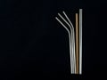 An alternative to reducing plastic straws. The concept of reducing non-degradable plastic waste