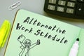Alternative Work Schedule phrase on the page