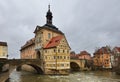 Altes Rathaus in winter. Bamberg, Bavaria.