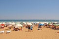 Altinkum beach in Didim Turkey on a warm summer holiday day