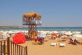 Altinkum beach in Didim Turkey on a warm summer holiday day