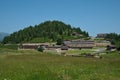 Landscape of the biathlon center from the Fundata Resort at Cheile Gradistei with Piatra Craiului Mountains in the background.