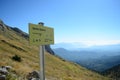 Altitude sign in Mount Tymfi Royalty Free Stock Photo