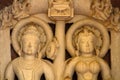 Alto-relievo of temples of Khajuraho Royalty Free Stock Photo