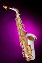 Alto Saxophone Isolated On Pink Royalty Free Stock Photo