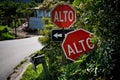 Alto or Stop signs