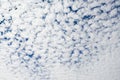 Altocumulus cloud pattern in the blue sky Royalty Free Stock Photo