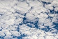 Altocumulus cloud - white clouds in the blue sky Royalty Free Stock Photo